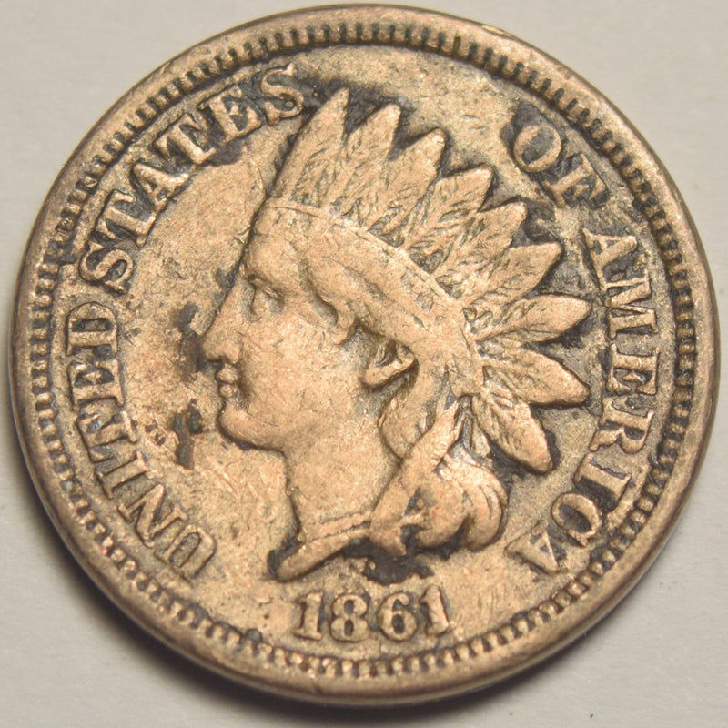 1861 Copper-Nickel Indian Cent Extremely Fine