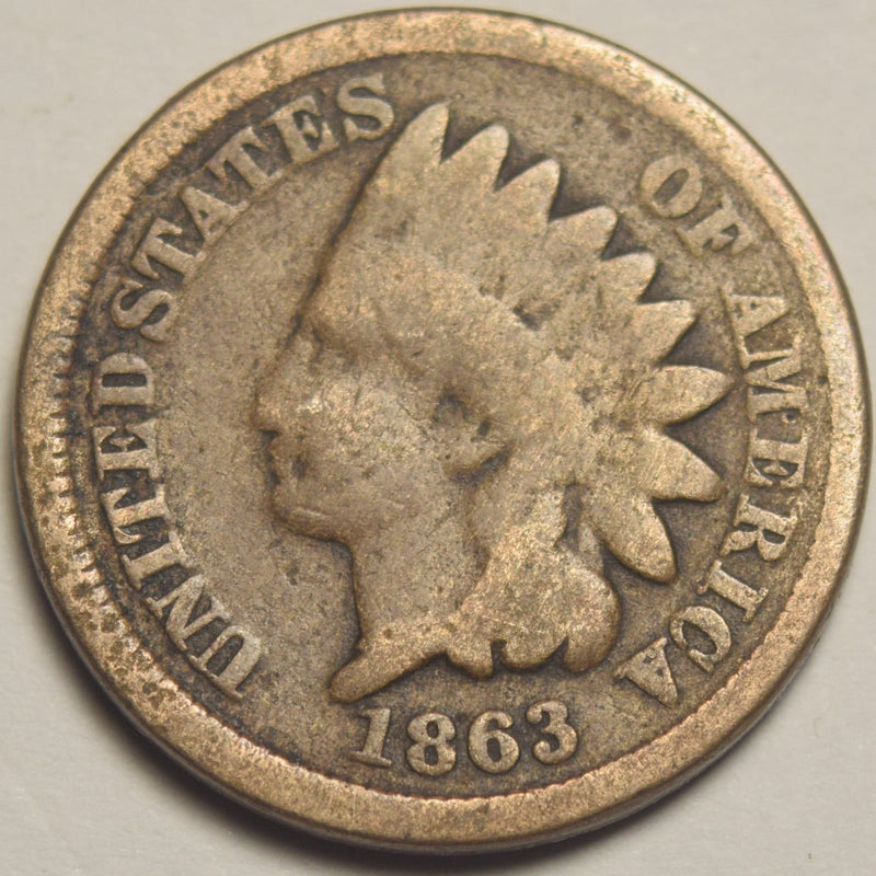 1863 Copper-Nickel Indian Cent . . . . Good