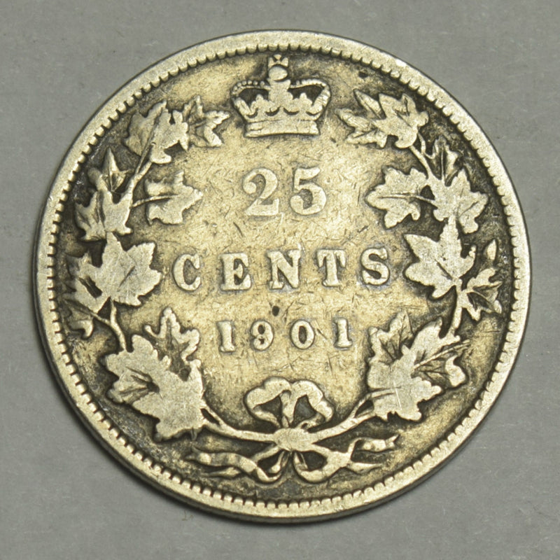 1901 Canadian Quarter Fine