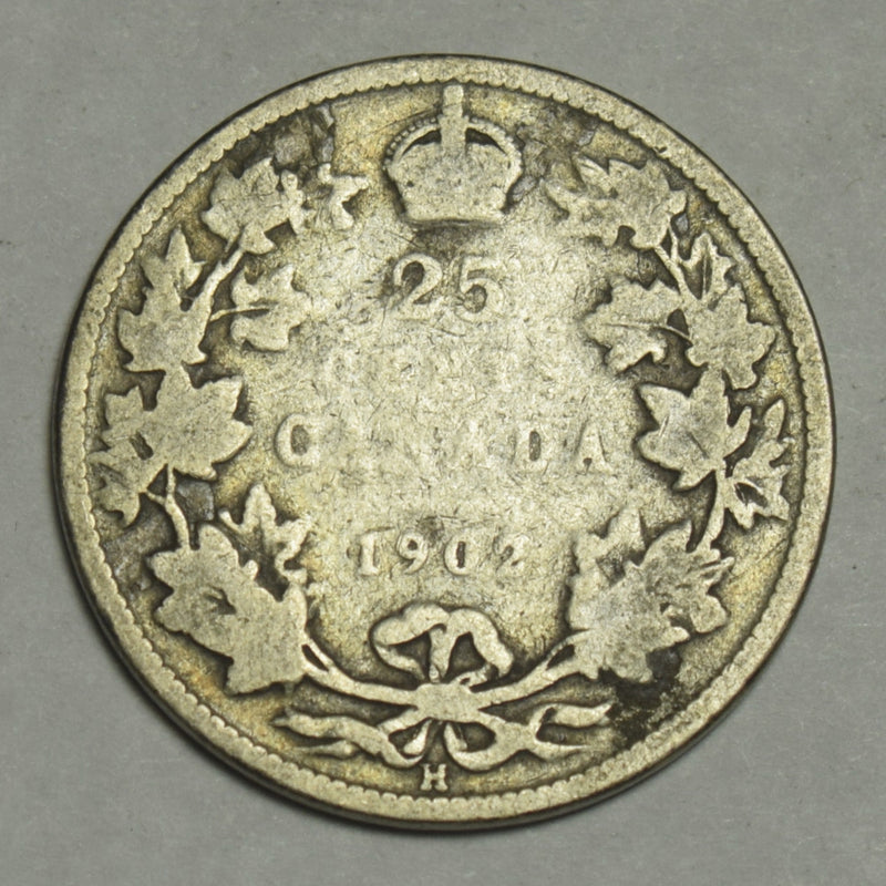 1902 H Canadian Quarter VG/Fine