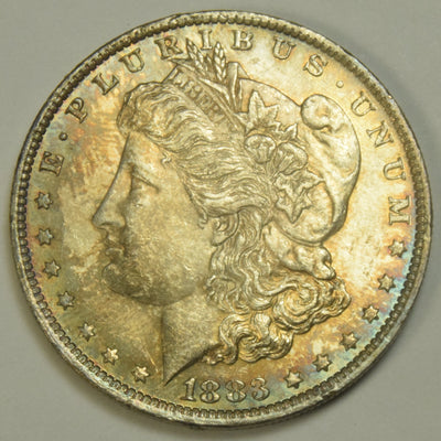 1883-O Morgan Dollar Choice BU Toned