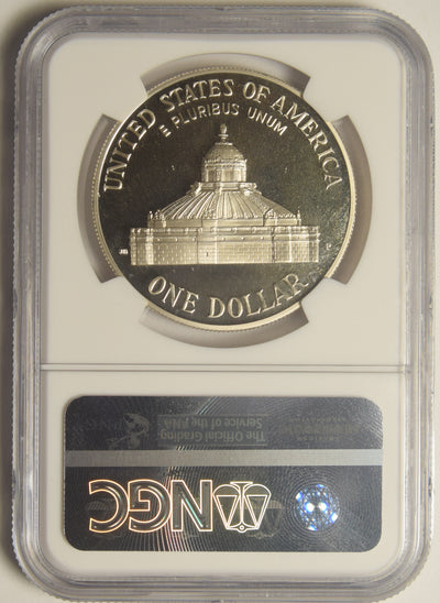 2000-P Library of Congress Dollar . . . . NGC Gem Proof Ultra Cameo John M. Mercanti Autograph, 12th Chief Engraver