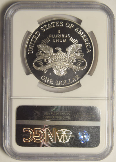 2001-P Capitol Dollar . . . . NGC Gem Proof Ultra Cameo John M. Mercanti Autograph, 12th Chief Engraver