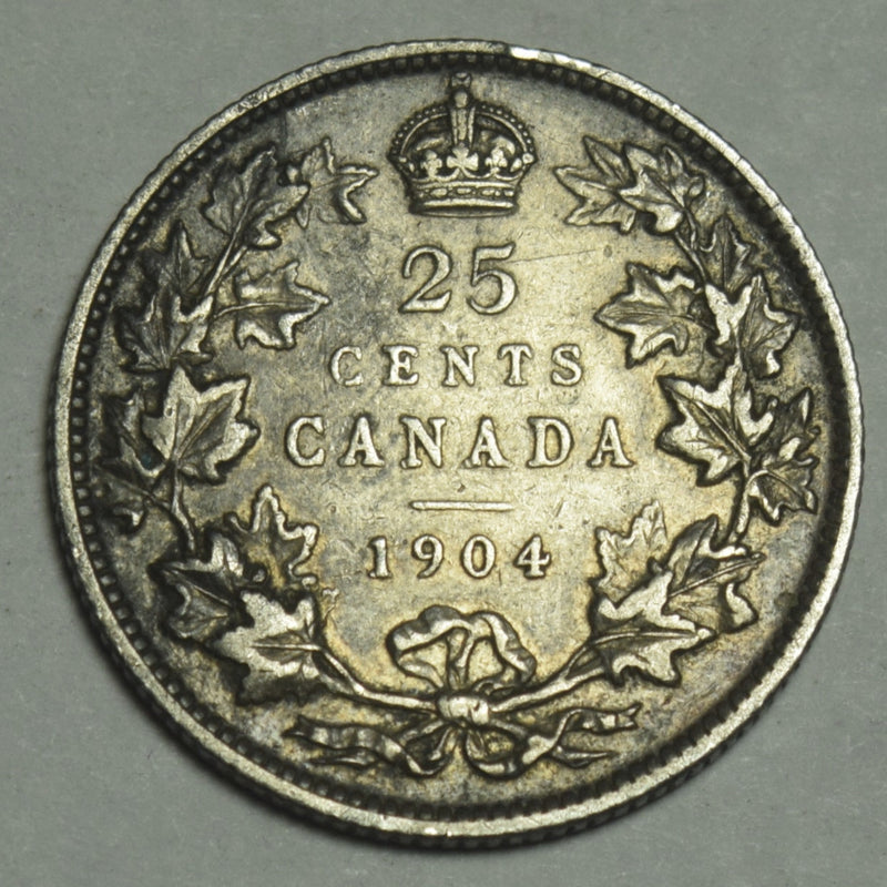 1904 Canadian Quarter VF/XF