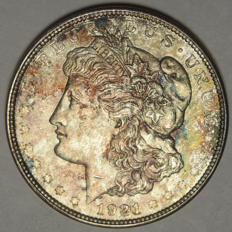 1921 Morgan Dollar . . . . Choice BU Toned