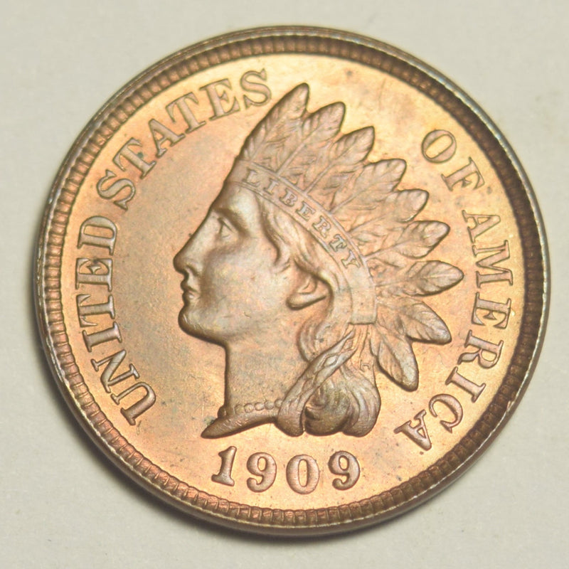 1909 Indian Cent Gem BU Red