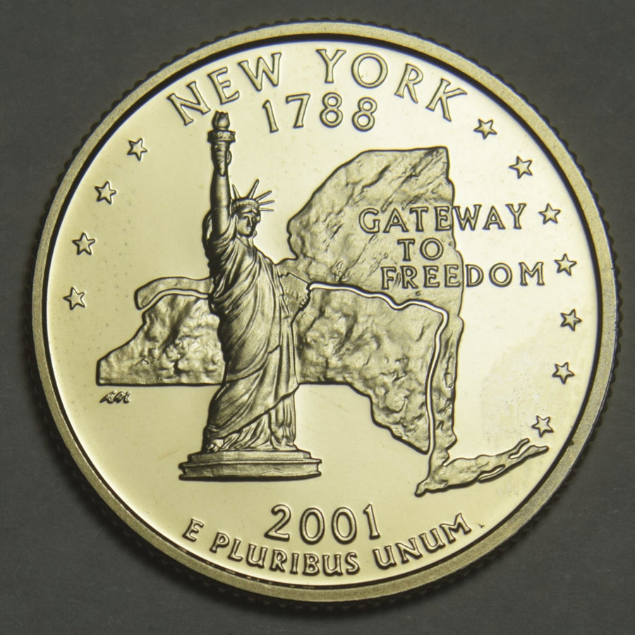 2001-S New York State Quarter Superb Brilliant Proof Silver