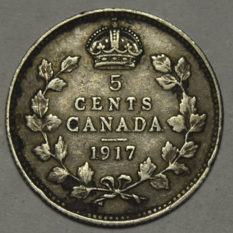 1917 Canadian 5 Cents VF/XF