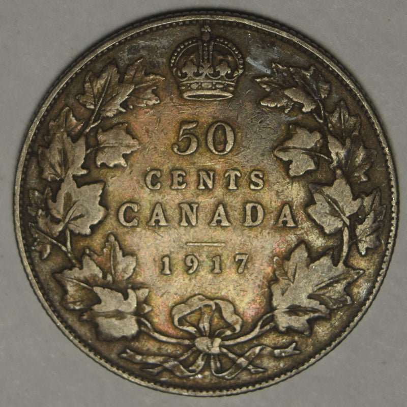 1917 Canadian Half Very Fine