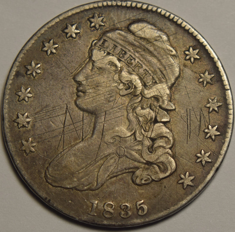 1835 Bust Half . . . . XF grafitti