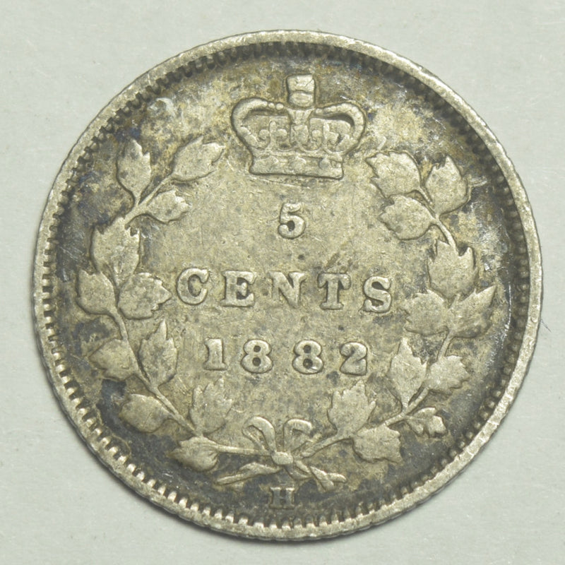 1882-H Canadian 5 Cents . . . . Very Fine