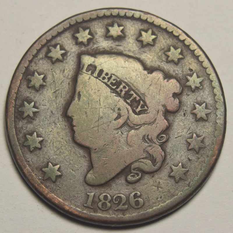 1826 Normal Date Matron Head Large Cent . . . . Very Good