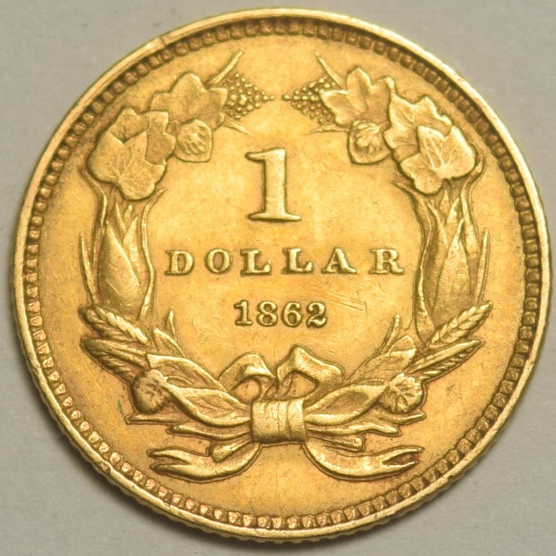 1862 $1.00 Gold . . . . Select Brilliant Uncirculated