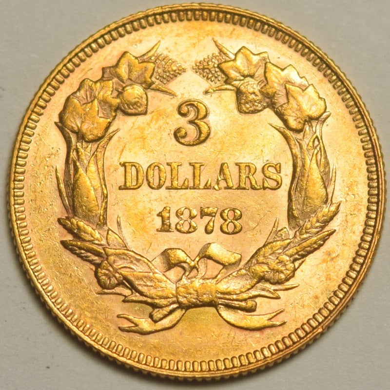 1878 $3.00 Princess Gold . . . . Select Brilliant Uncirculated