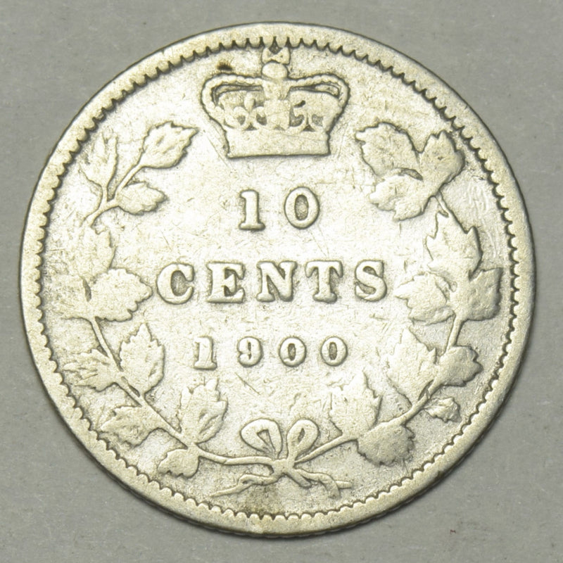 1900 Canadian 10 Cents Very Good