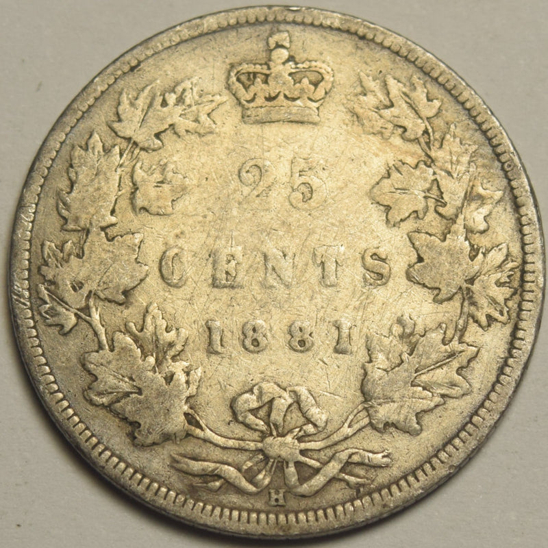 1881-H Canadian Quarter . . . . Fine scratches