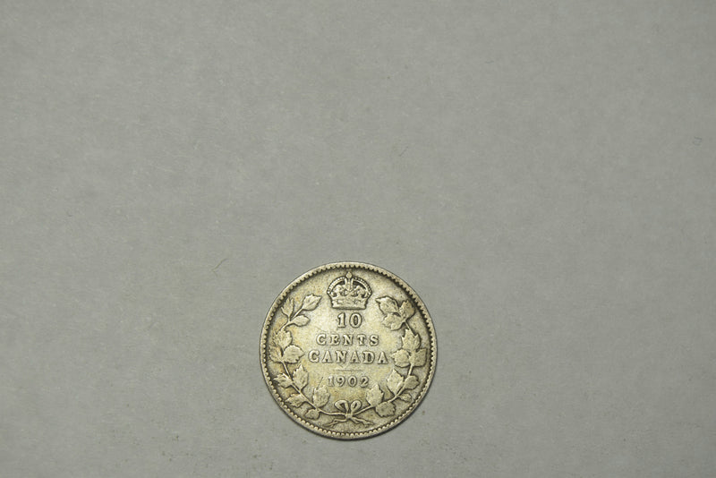 1902 Canadian 10 Cents VG/Fine