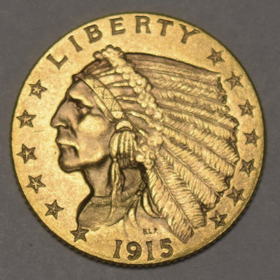 1915 $2.50 Indian Gold Choice Brilliant Uncirculated