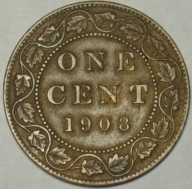 1908 Canadian Cent Extremely Fine