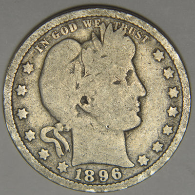 1896-O Barber Quarter Very Good