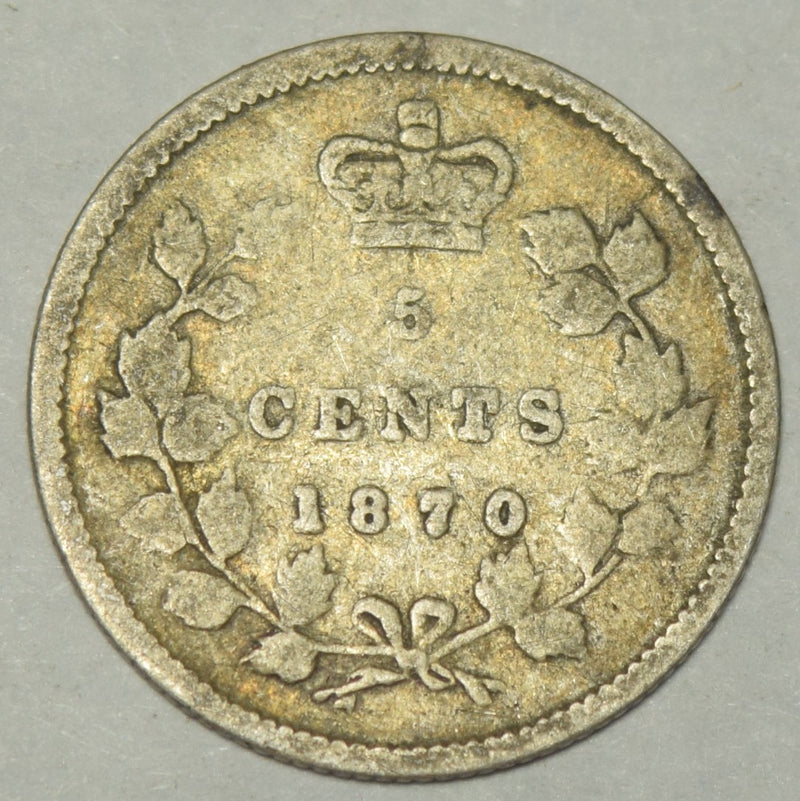 1870 Canadian 5 Cents . . . . Good