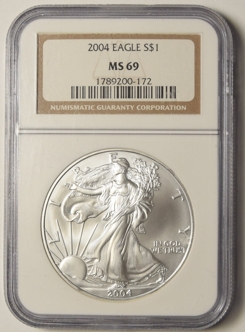 2004 Silver Eagle NGC MS-69