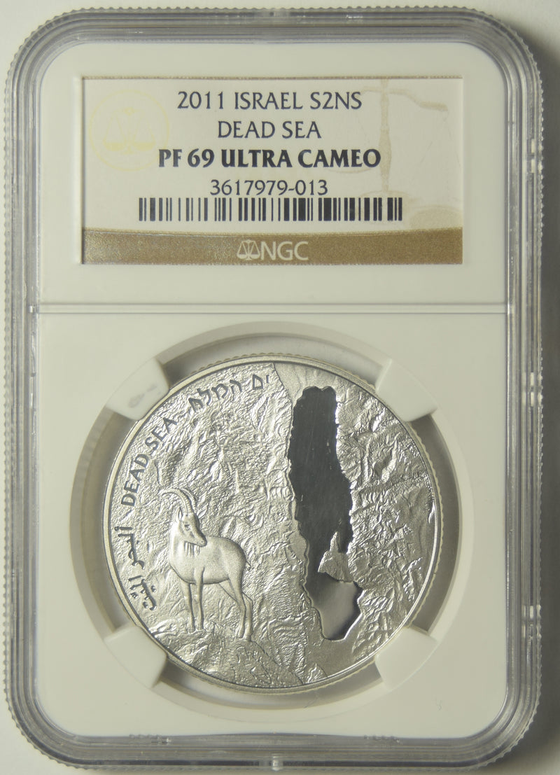 2011 Israel Dead Sea 1 oz. Silver Medal . . . . NGC PF-69 Ultra Cameo