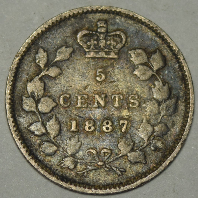 1887 Canadian 5 Cents . . . . Very Fine