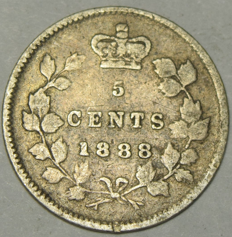 1888 Canadian 5 Cents . . . . VG/Fine