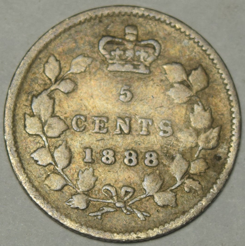 1888 Canadian 5 Cents . . . . Fine