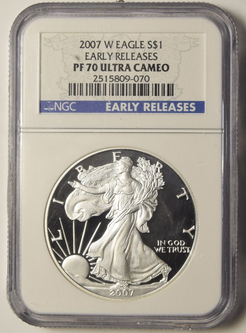 2007-W Silver Eagle . . . . NGC PF-70 Ultra Cameo Early Releases