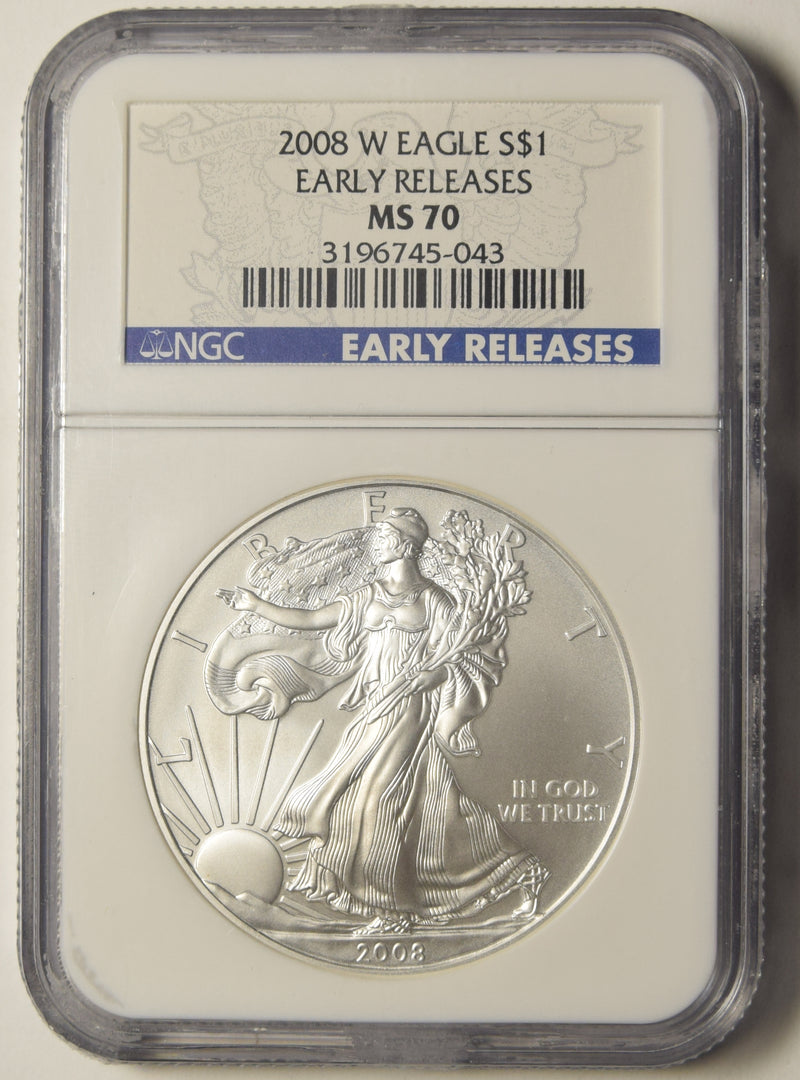 2008-W Silver Eagle . . . . NGC MS-70 Early Releases