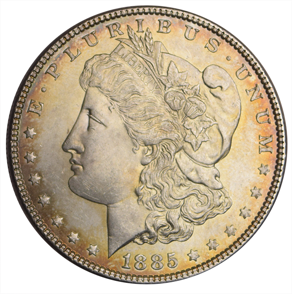 1885 Morgan Dollar . . . . Gem Uncirculated Toned