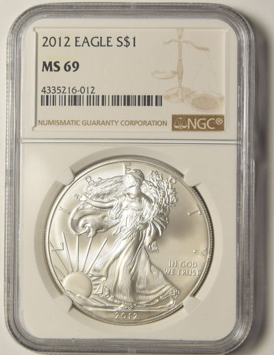 2012 Silver Eagle NGC MS-69