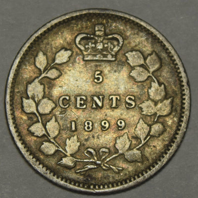 1899 Canadian 5 Cents Fine