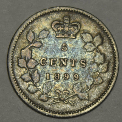 1899 Canadian 5 Cents VF/XF