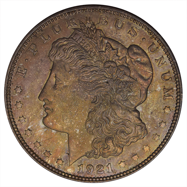 1921 Morgan Dollar . . . . Choice Uncirculated Toned