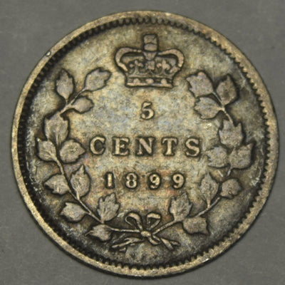 1899 Canadian 5 Cents Extremely Fine