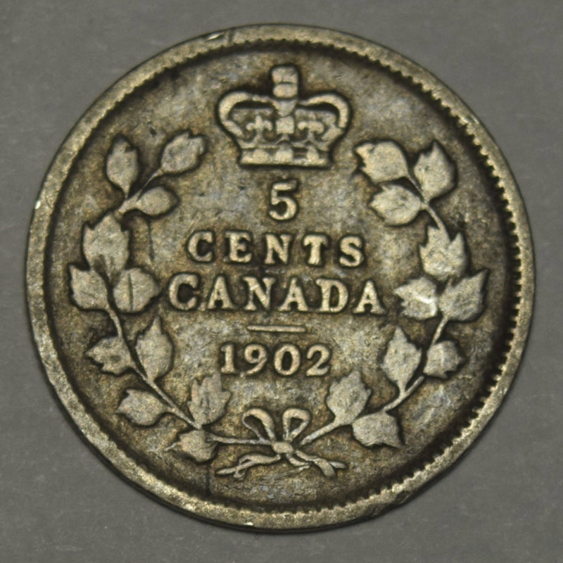 1902 Canadian 5 Cents Fine