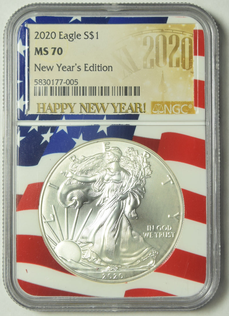 2020 Silver Eagle NGC MS-70 New Year&