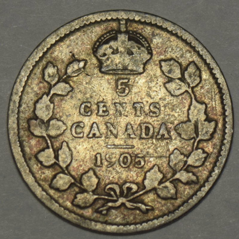 1905 Canadian 5 Cents Fine