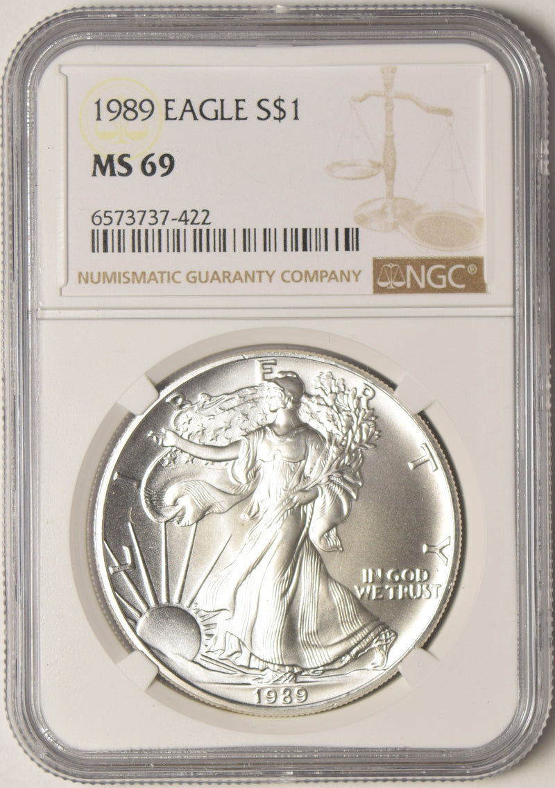 1989 Silver Eagle NGC MS-69