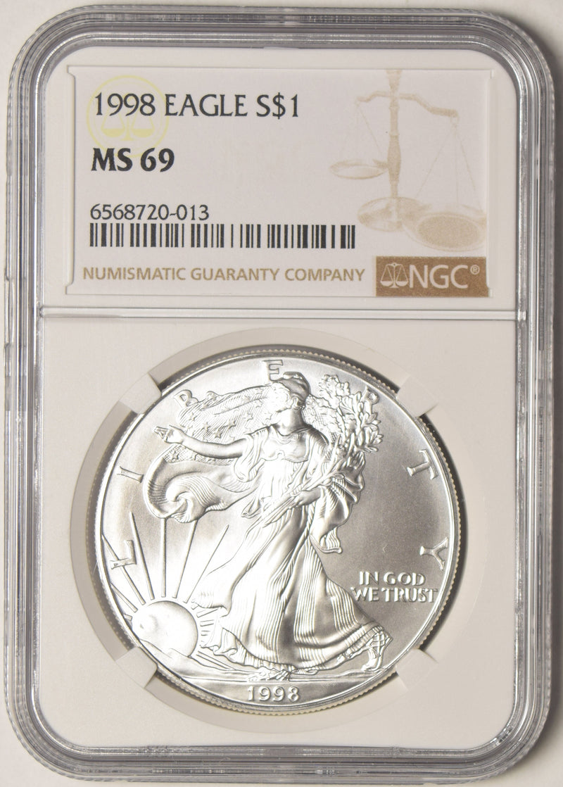 1998 Silver Eagle NGC MS-69