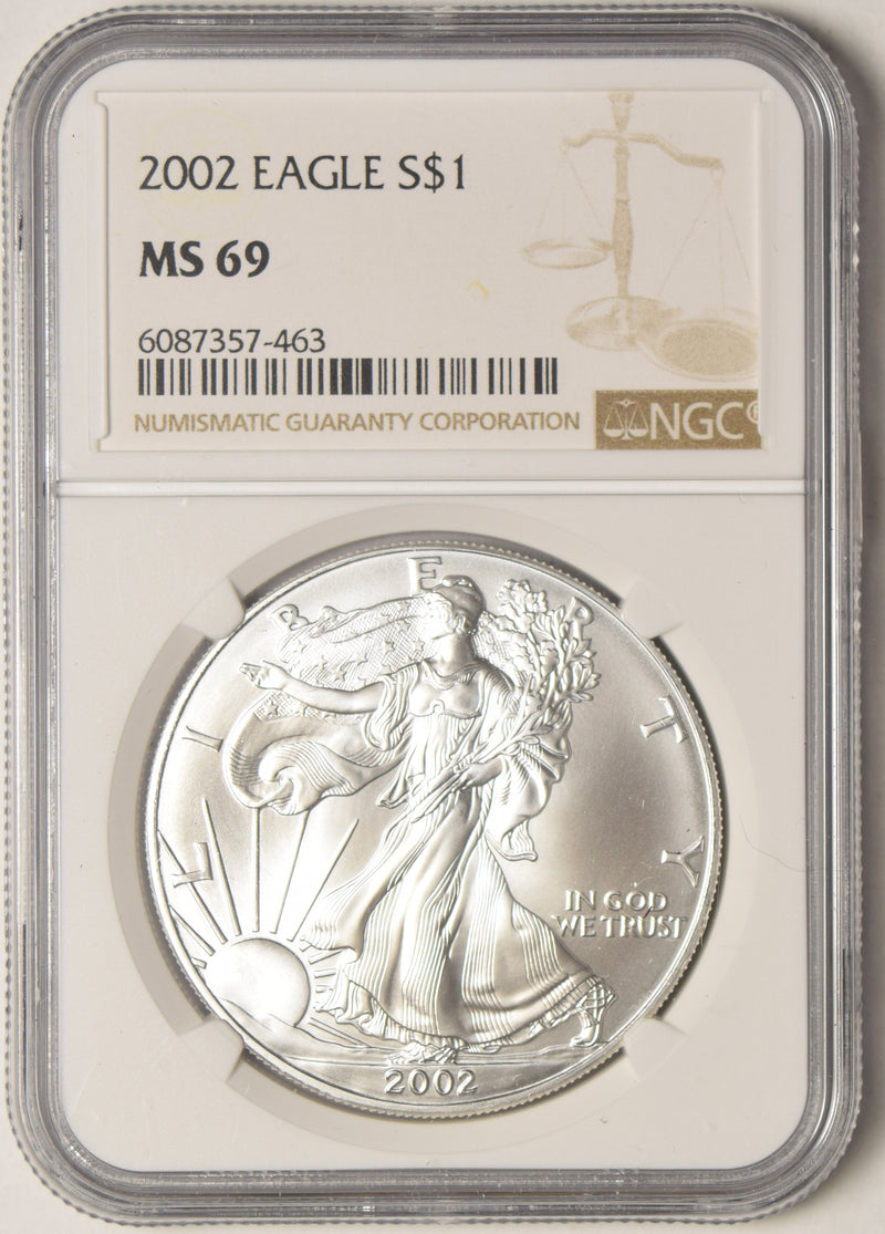 2002 Silver Eagle NGC MS-69