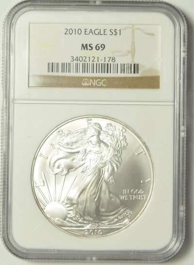 2010 Silver Eagle NGC MS-69