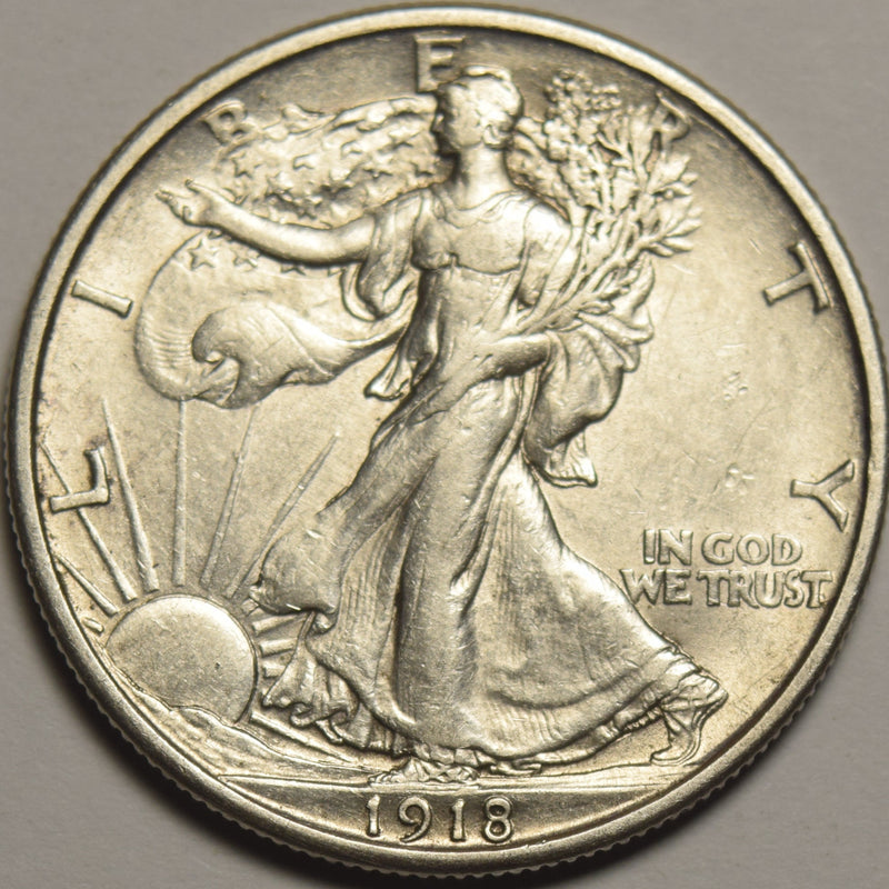 1918 Walking Liberty Half Choice About Uncirculated