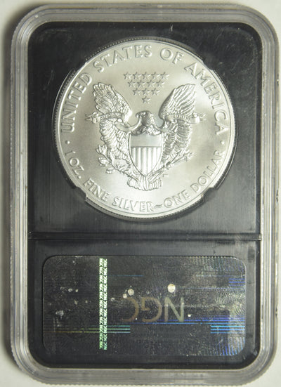 2012 Silver Eagle . . . . NGC MS-70 Early Releases 25th Anniversary NGC Retro Holder