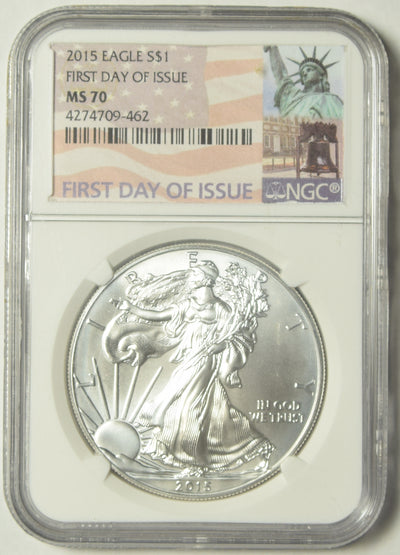 2015 Silver Eagle NGC MS-70 First Day of Issue