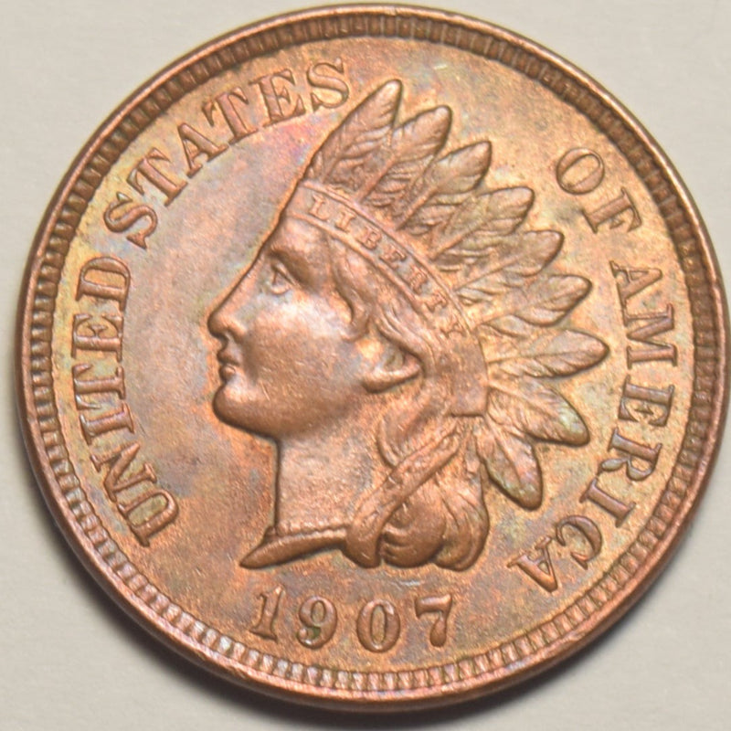 1907 Indian Cent BU reverse hits