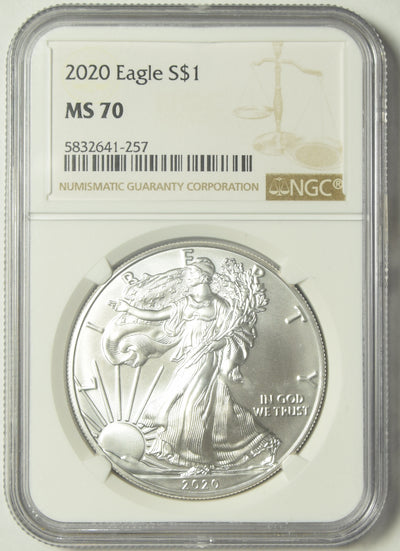 2020 Silver Eagle . . . . NGC MS-70